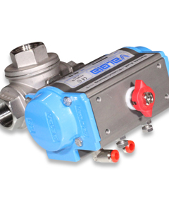 T-Kugelhahn (3/2-Wege) 3/4" Edelst pneum